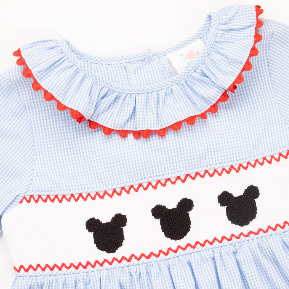 Mouse Friends Smocked Dress Blue