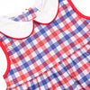 Plaid Patriot Ruffle Short Set, Red