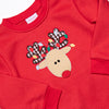 Rudy Reindeer Applique Pant Set, Red