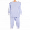 Periwinkle Polka Dot Bamboo Pajama Set, Blue