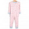 Pink Magnolia Petals Bamboo Pajama Set, Pink