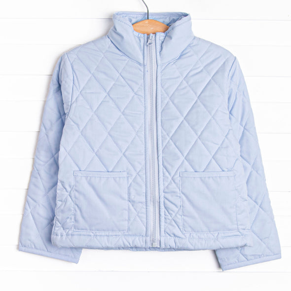 Quilted Coat, Blue