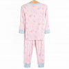 Pink Magnolia Petals Bamboo Pajama Set, Pink