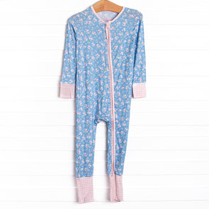 Grace Garden Bamboo Zippy Pajama, Blue