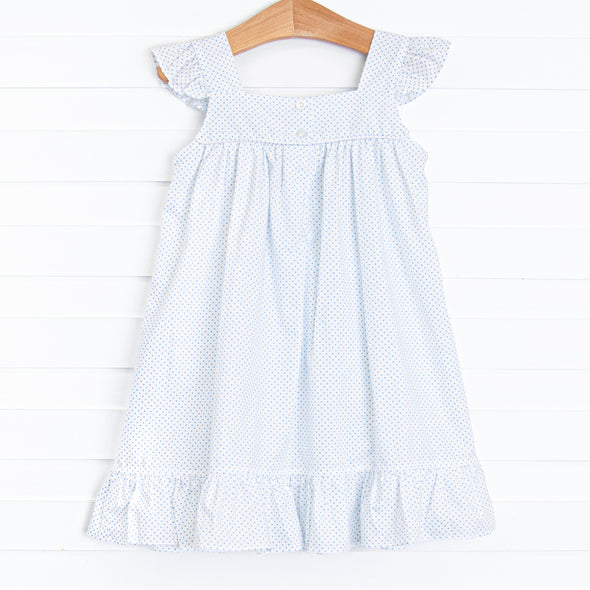 Buzzin' Bees Smocked Dress, Blue