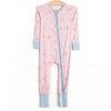 Pink Magnolia Petals Bamboo Zippy Pajama, Pink