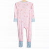 Pink Magnolia Petals Bamboo Zippy Pajama, Pink