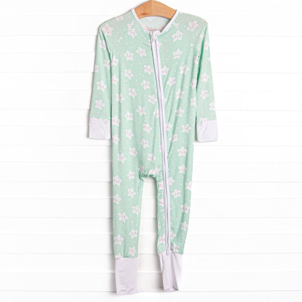 Goodnight Star Bamboo Zippy Pajama, Green