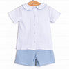 Elliot Short Set, Medium Blue Stripe