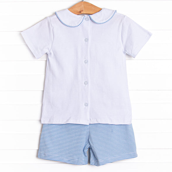 Elliot Short Set, Medium Blue Stripe