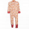 Turkeys and Treats Bamboo Zippy Pajama, Red