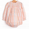 Patchwork Plaid Bubble, Orange