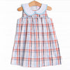 Patriotically Plaid Dress, Blue