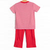 Friday Night Football Applique Pant Set, Red