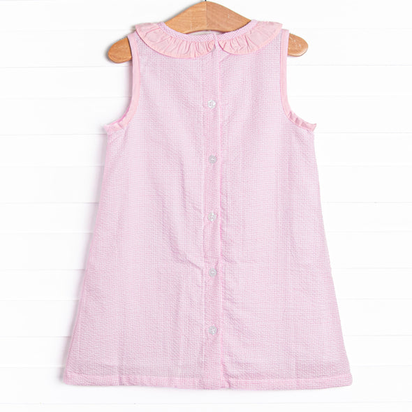 Color Me Happy Applique Dress, Pink