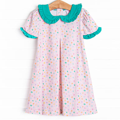 Annie's Alphabet Dress, Pink