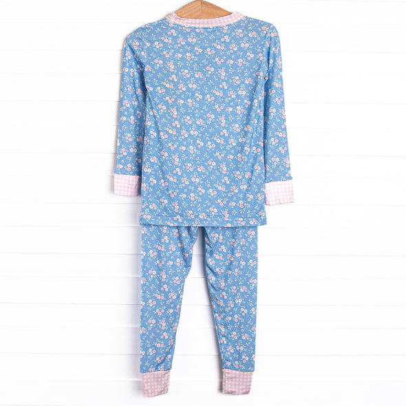 Grace Garden Bamboo Pajama Set, Blue