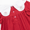 Tis the Season Embroidered Swiss Dot Bubble, Red