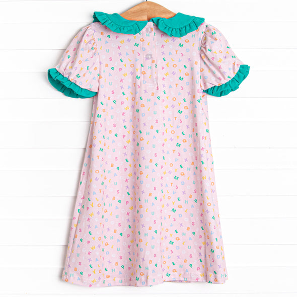 Annie's Alphabet Dress, Pink