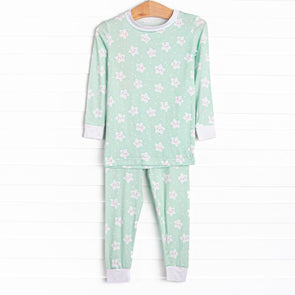 Goodnight Star Bamboo Pajama Set, Green