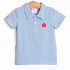 A is for Apple Applique Top, Blue Stripe