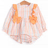 Patchwork Plaid Diaper Set, Orange