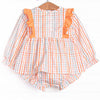 Patchwork Plaid Diaper Set, Orange