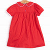 Merry and Bright Embroidered Dress, Red