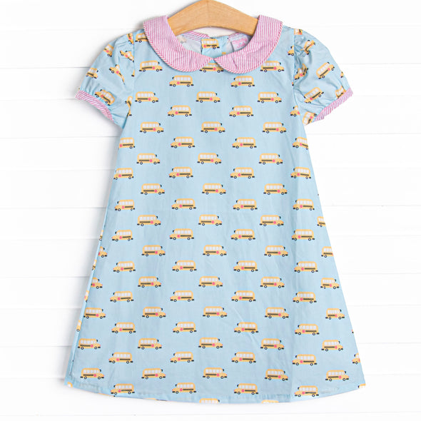 School Time Pickup Dress, Blue