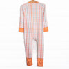 Patchwork Plaid Bamboo Zippy Pajama, Orange