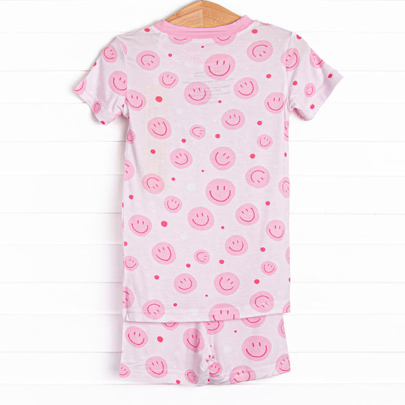 Sleepy Smiles Bamboo Pajama Short Set, Pink