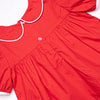 Merry and Bright Embroidered Dress, Red