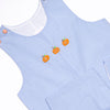 Petite Pumpkin Embroidered Long Jon Jon, Blue