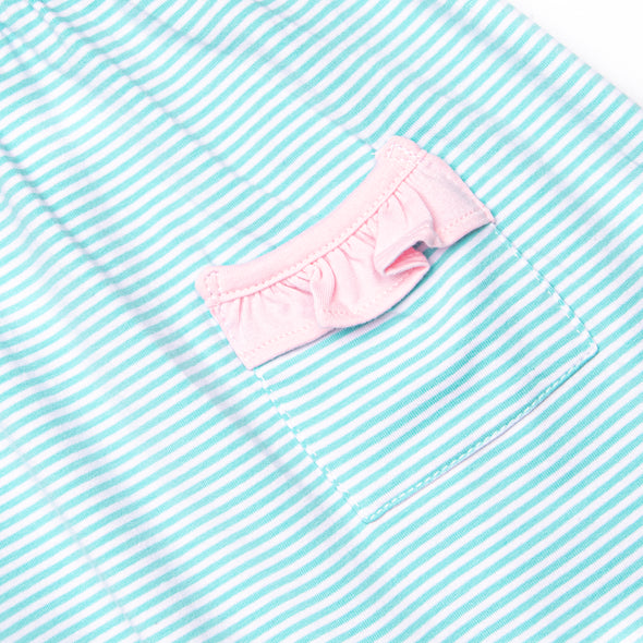 Alice Dress, Mint Stripe