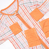 Patchwork Plaid Bamboo Zippy Pajama, Orange