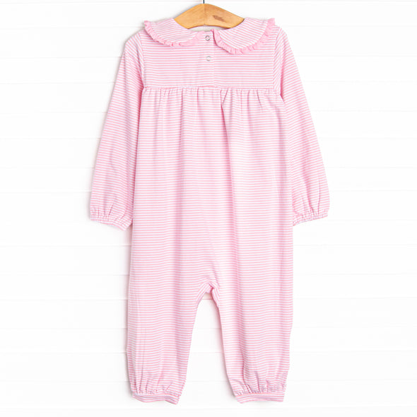 Lydia Romper, Pink Stripe