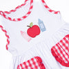 Arts and Crafts Apple Applique Short Set, Red