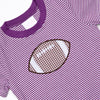 Friday Night Football Applique Pant Set, Purple