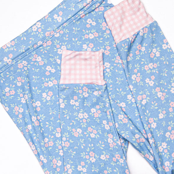 Grace Garden Bamboo Pajama Set, Blue