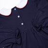 Jolly St. Nick Applique Dress, Navy