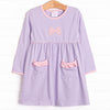 Ribbons and Bows Applique Dress, Purple