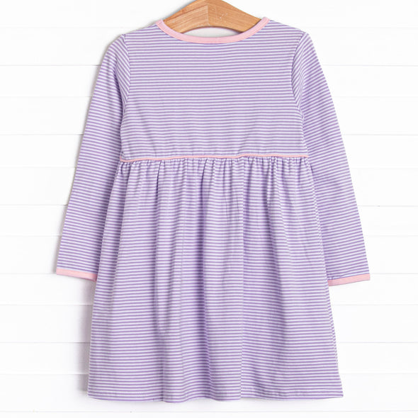 Ribbons and Bows Applique Dress, Purple