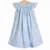 Birmingham Blues Smocked Bishop Dress, Blue