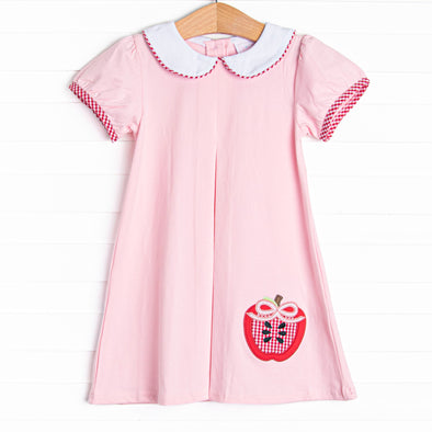 Cutie to the Core Applique Dress, Pink