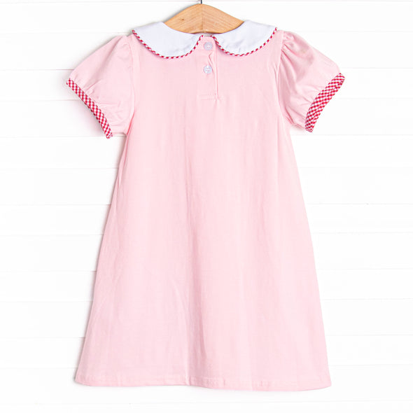 Cutie to the Core Applique Dress, Pink