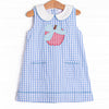 Beauty and Brains Applique Dress, Blue