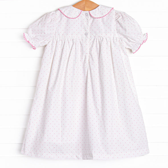 Gingerbread Gal Embroidered Dress, Pink