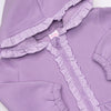 Gingham Gal Zip-Up Ruffle Jacket, Purple