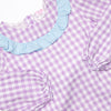 Southern Charm Ruffle Bubble, Purple Check