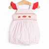 Bitty Dot Berries Smocked Bubble, Red